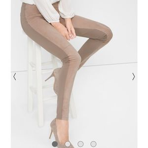 White House Black Market suede leggings